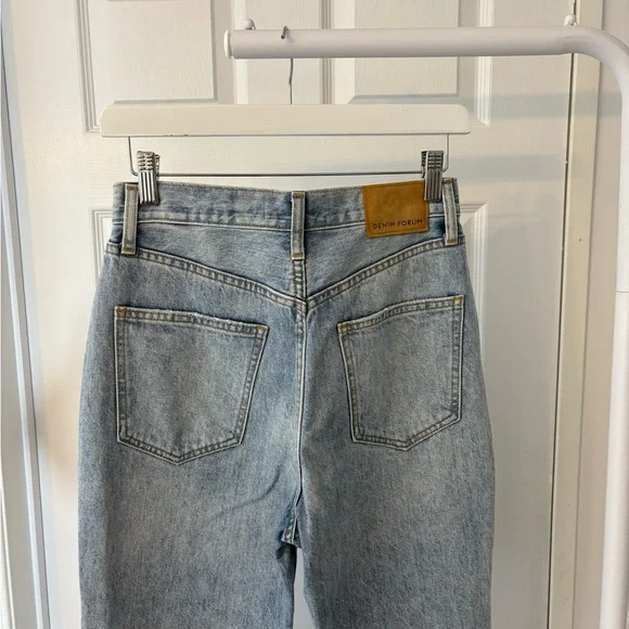 Denim Forum The Joni Highrise Loose Blue Jean Size 24 Organic Cotton Button Fly - Picture 15 of 17